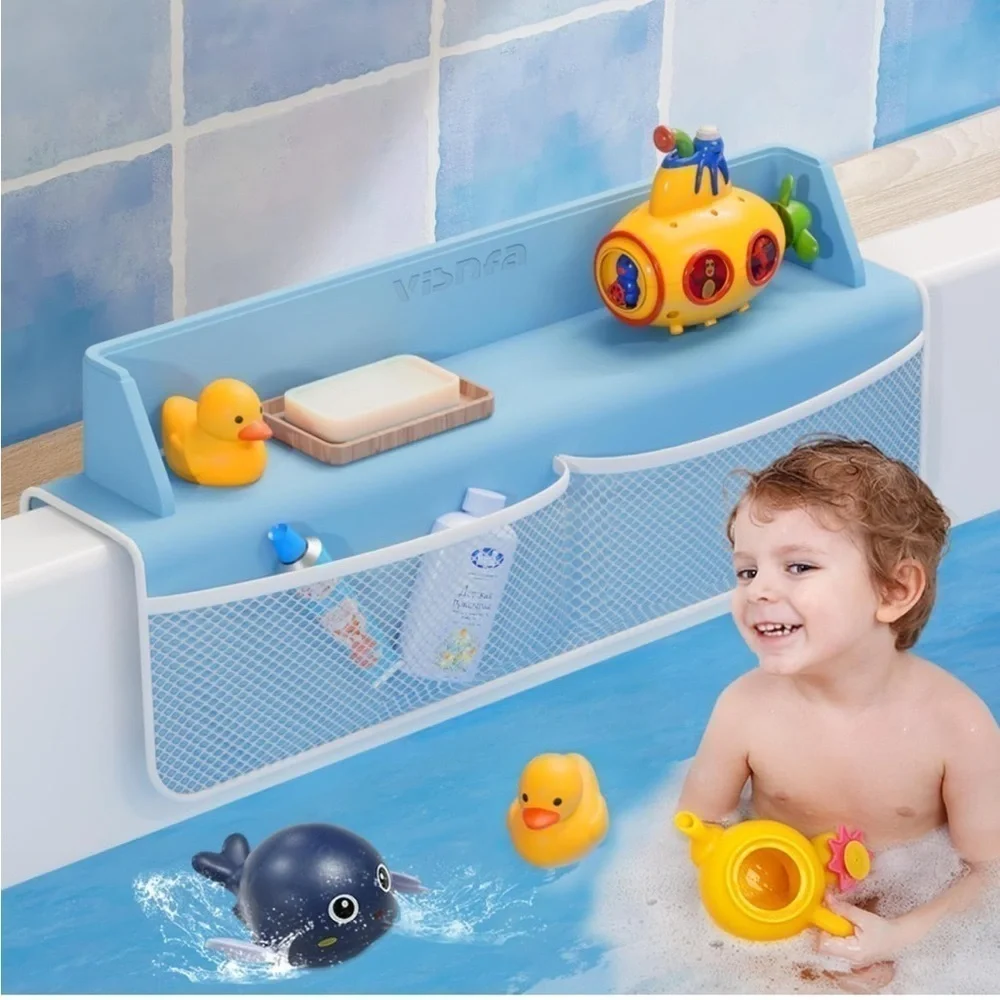 Brand New Bathtub Splash Guard Toy Holder 22